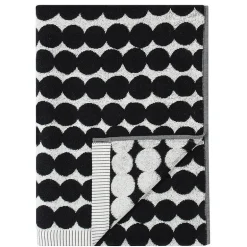 Marimekko Räsymatto bath towel, black - white