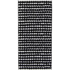 Marimekko Räsymatto bath towel, black - white
