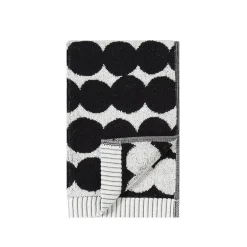 Marimekko Räsymatto guest towel, black - white