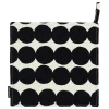 Marimekko Räsymatto pot holder, black - cotton linen