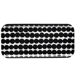 Marimekko Räsymatto tray, black-white