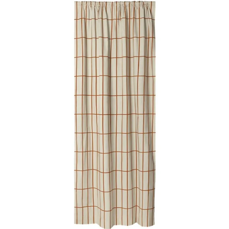 Marimekko Tiiliskivi curtain, 135 x 250 cm, light brown - chestnut