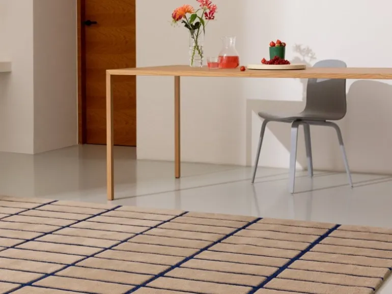 Marimekko Tiiliskivi rug, bright blue