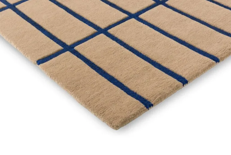 Marimekko Tiiliskivi rug, bright blue