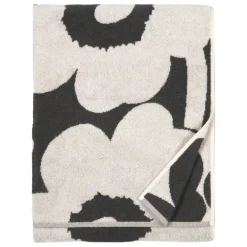 Marimekko Unikko bath towel, grey - off-white