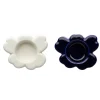 Marimekko Unikko candle holder, set of 2, cobalt blue - white