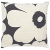 Marimekko Unikko cushion, 60 x 60 cm, charcoal - off-white