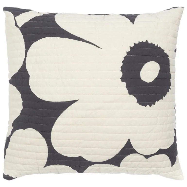 Marimekko Unikko cushion, 60 x 60 cm, charcoal - off-white