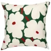 Marimekko Unikko cushion cover, 50 x 50 cm, dark green - off-white - pink - red brown