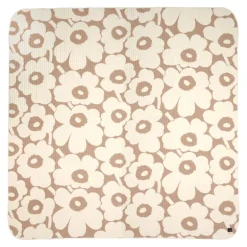 Marimekko Unikko double bed cover, 260 x 260 cm, beige - natural white