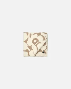 Marimekko Unikko double bed cover, 260 x 260 cm, beige - natural white