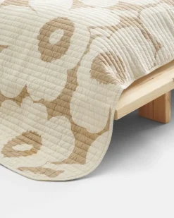 Marimekko Unikko double bed cover, 260 x 260 cm, beige - natural white