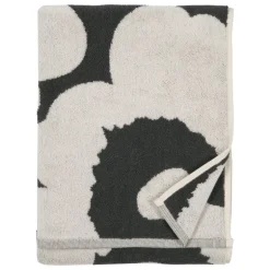Marimekko Unikko hand towel, grey - off-white