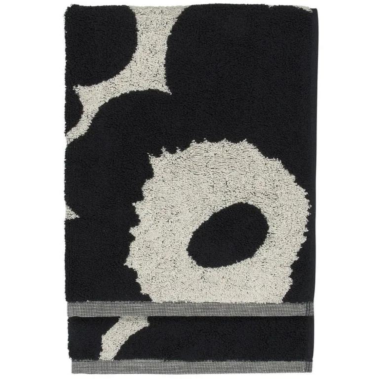 Marimekko Unikko hand towel, cotton - dark blue