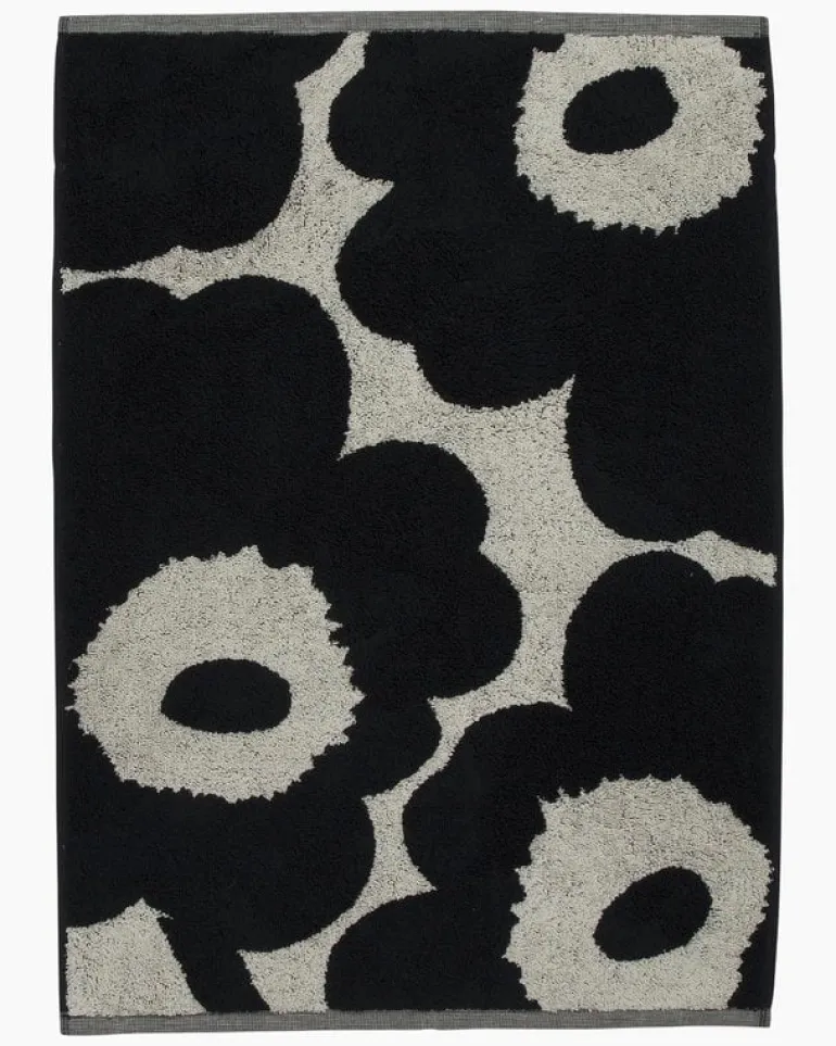 Marimekko Unikko hand towel, cotton - dark blue