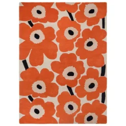 Marimekko Unikko rug, orange red