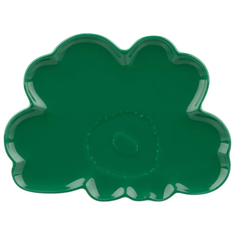 Marimekko Unikko Shape plate, 19 cm, green