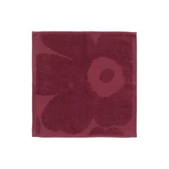 Marimekko Unikko Solid mini towel, 32 x 32 cm, burgundy