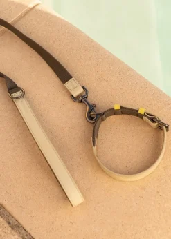 Masimalo Colour Block leash, light sage - khaki
