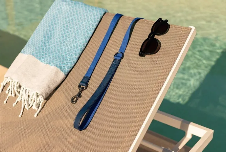 Masimalo Colour Block leash, navy - grandala blue