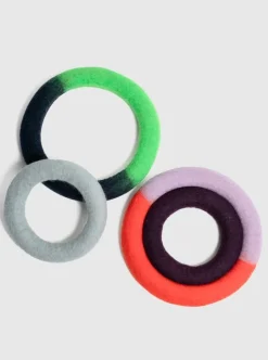 Masimalo Duo Circle dog toy, neon green - blue