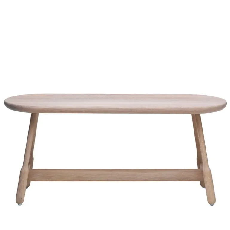 Massproductions Albert bench, white oiled oak
