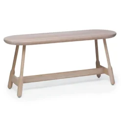 Massproductions Albert bench, white oiled oak