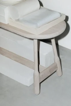 Massproductions Albert bench, white oiled oak