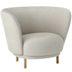 Massproductions Dandy armchair, natural oak - Sahco Safire 007