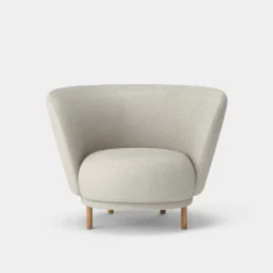 Massproductions Dandy armchair, natural oak - Sahco Safire 007