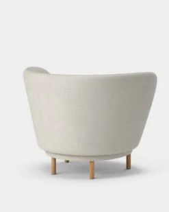 Massproductions Dandy armchair, natural oak - Sahco Safire 007