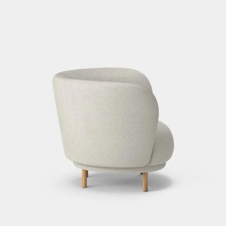 Massproductions Dandy armchair, natural oak - Sahco Safire 007