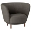 Massproductions Dandy armchair, walnut stained beech - Sacho Safire 001