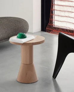 Massproductions Draft side table, beech