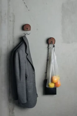 Massproductions Hercule wall hook, oiled walnut