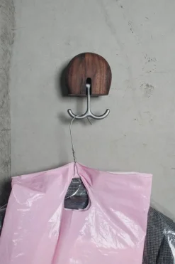 Massproductions Hercule wall hook, oiled walnut