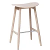 Massproductions Icha bar stool, 65 cm, white oiled oak