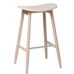 Massproductions Icha bar stool, 65 cm, white oiled oak