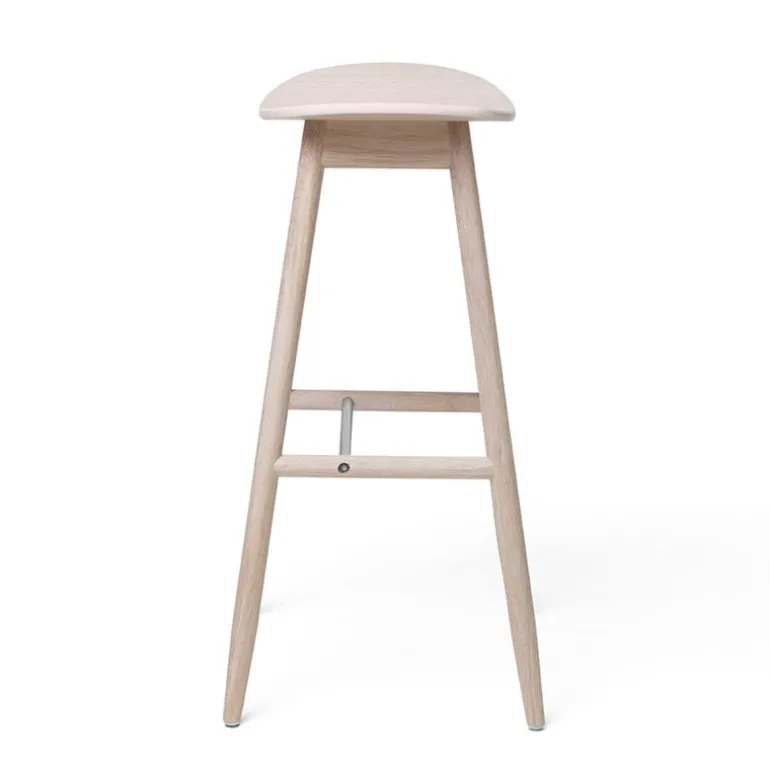 Massproductions Icha bar stool, 65 cm, white oiled oak