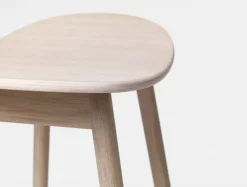 Massproductions Icha bar stool, 65 cm, white oiled oak
