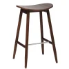 Massproductions Icha bar stool, 65 cm, walnut stained beech