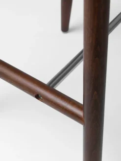 Massproductions Icha bar stool, 65 cm, walnut stained beech