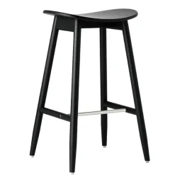 Massproductions Icha bar stool, 65 cm, black stained oak