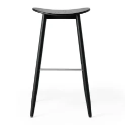 Massproductions Icha bar stool, 65 cm, black stained oak
