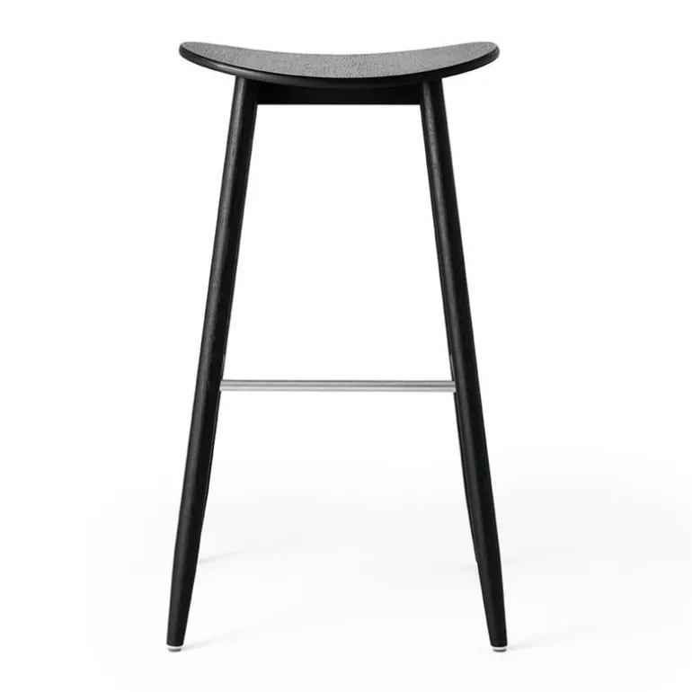 Massproductions Icha bar stool, 65 cm, black stained oak