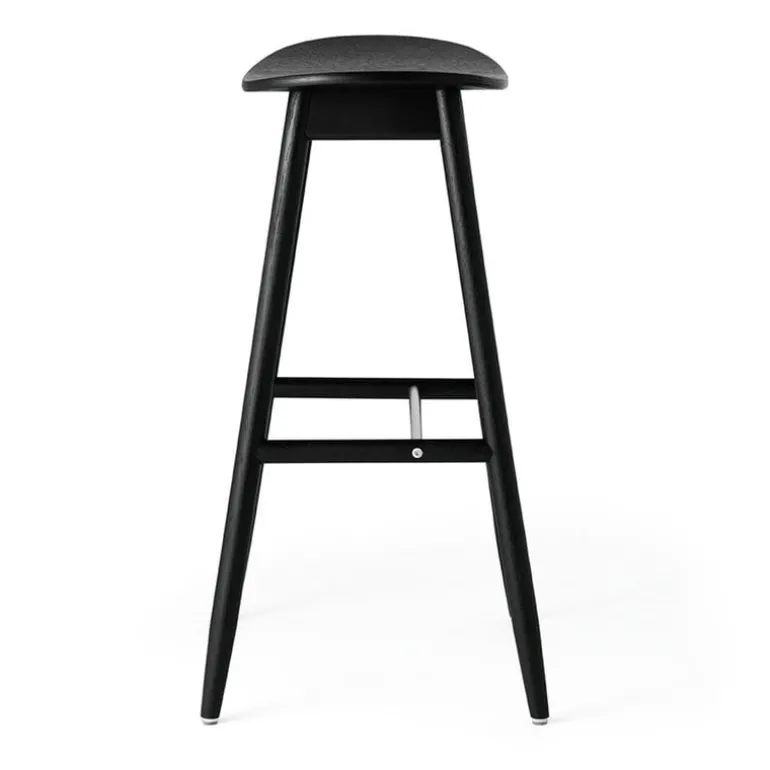 Massproductions Icha bar stool, 65 cm, black stained oak