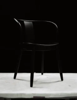 Massproductions Icha chair, black stained beech