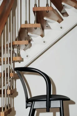 Massproductions Icha chair, black stained beech