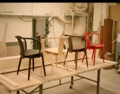 Massproductions Icha chair, black stained beech