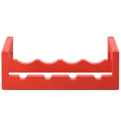 Massproductions Silo stackable wine rack, pure red painted beech